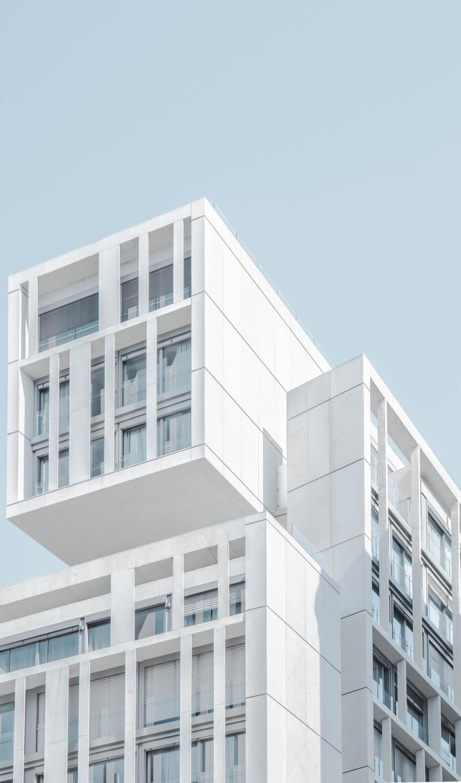 Façade en béton d’un bâtiment contemporain
